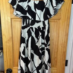 Cupshe Black and White Maxi Dress